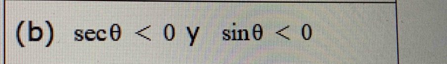sec θ <0ysin θ <0</tex>