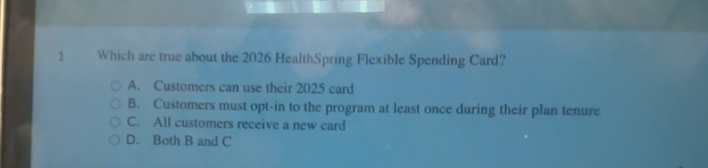 Solved: Which are true about the 2026 HealthSpring Flexible Spending ...