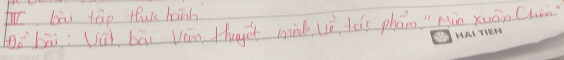 fir bài lāo thue hnh 
obāi; Uái bāi Ván tuyet mine vè tòs phān "Min xuān Chin