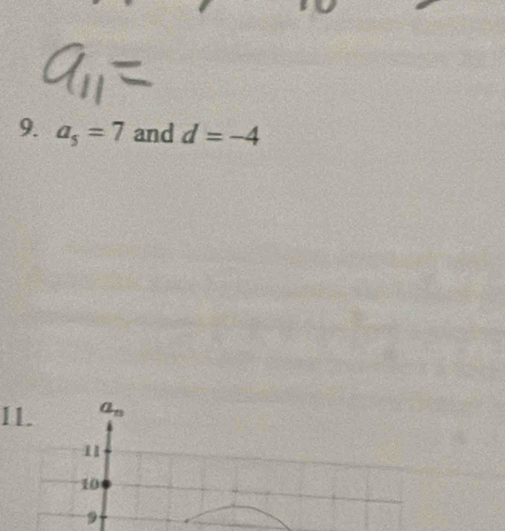 a_5=7 and d=-4
I1.