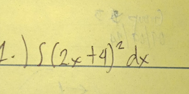 ) ∈t (2x+4)^2dx