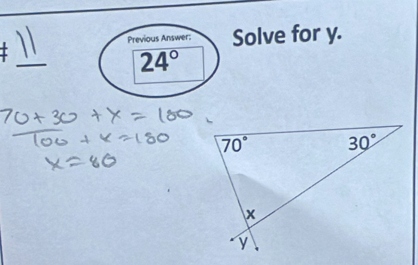 + Solve for y.
Previous Answer:
_
I
24°