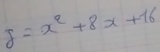 y=x^2+8x+16