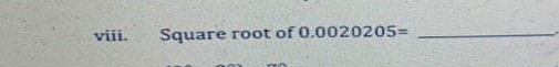 Square root of 0.0020205= _