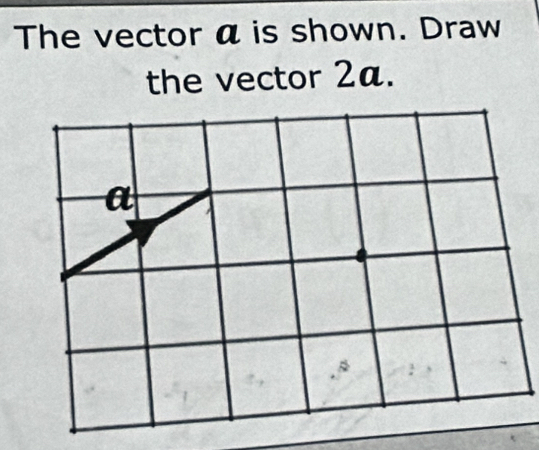 Solved: The vector a is shown. Draw the vector 2a. a [Math]