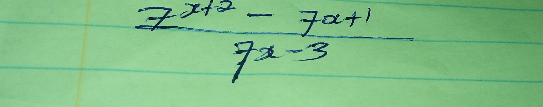  (7x+2-7x+1)/7x-3 