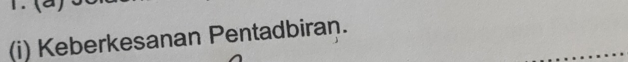 Keberkesanan Pentadbiran.