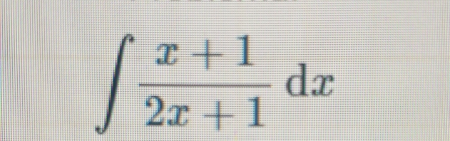 ∈t  (x+1)/2x+1 dx