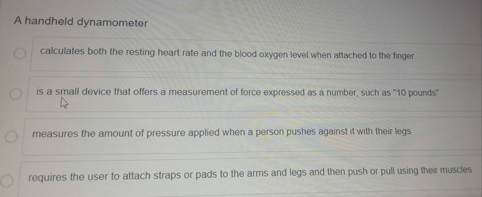 Solved: A handheld dynamometer calculates both the resting heart rate ...