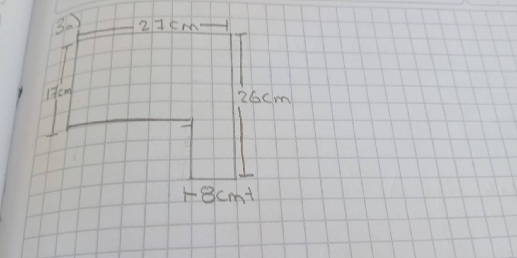 2 7cM
1cm
26cm
+3cm +