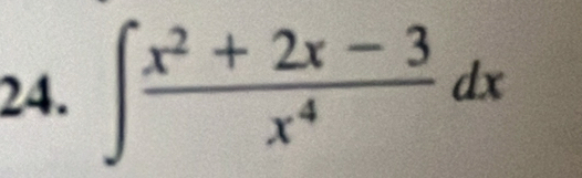 ∈t  (x^2+2x-3)/x^4 dx