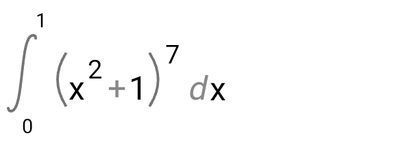 ∈t _0^(1(x^2)+1)^7dx