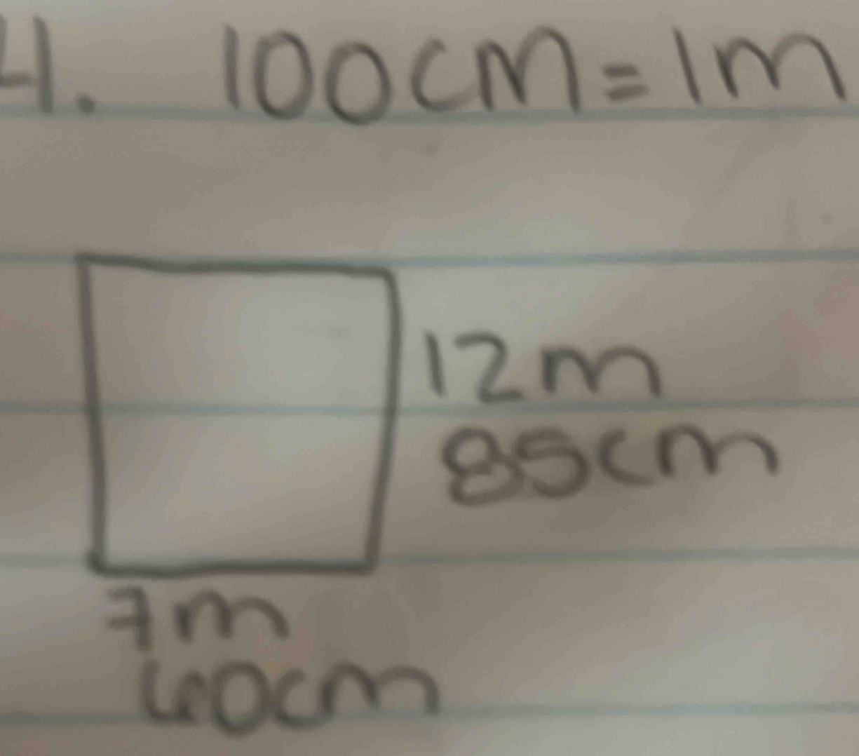 H1. 100cm=1m
ym
cocm