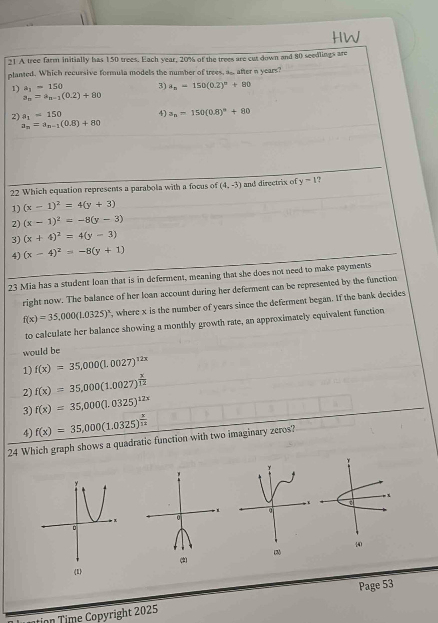 Solved: A tree farm initially has 150 trees. Each year, 20% of the ...