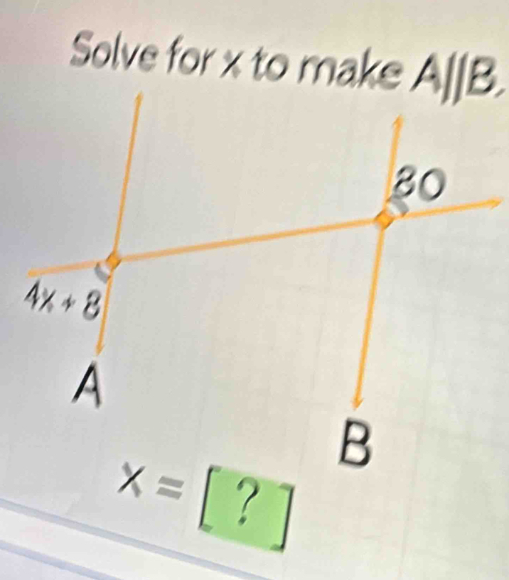 Solve for x to make

x=[?]