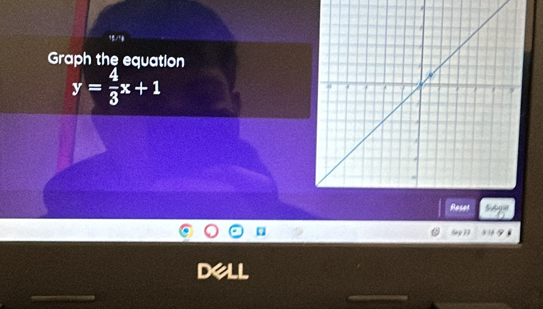 Graph the equation
y= 4/3 x+1
549 ?3