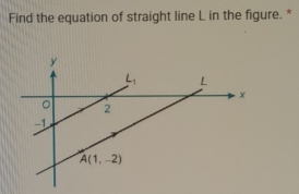 Find the equation of straight line L in the figure. *