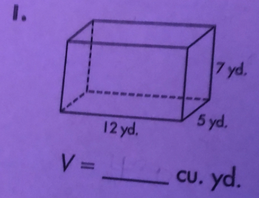 V=
_cu. yd.