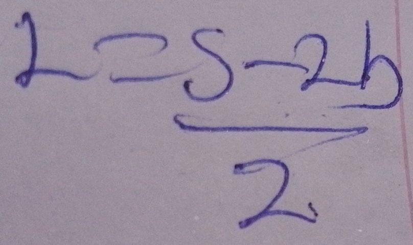 L= (s-2b)/2 