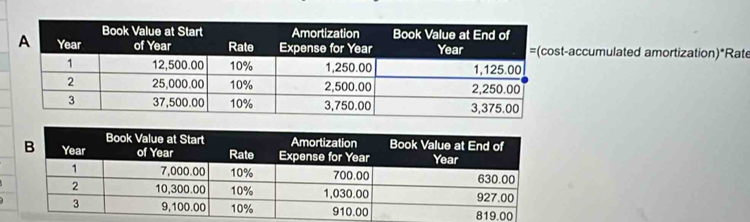 accumulated amortization)*Rate