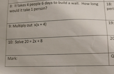 days to build a wall. How:
ri
9:
20
Q