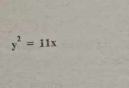 y^2=11x