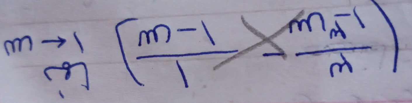 ^mto 1(frac m-1- (m+1)/m )