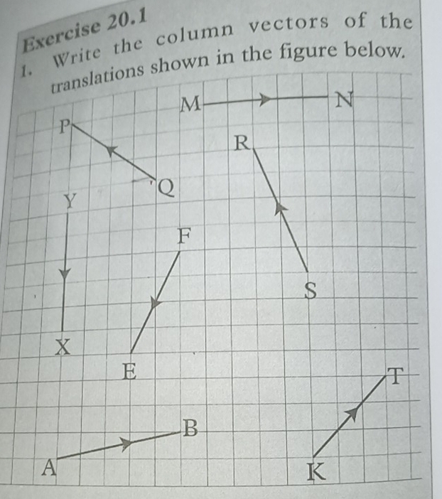 Write the column vectors of the