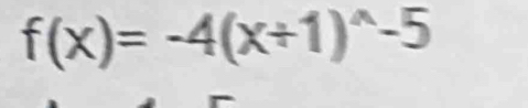 f(x)=-4(x+1)^wedge -5