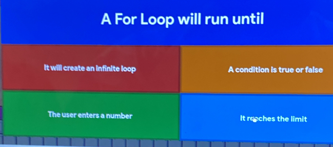 Solved: A For Loop will run until It will create an infinite loop A ...