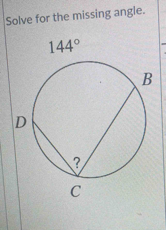 Solve for the missing angle.