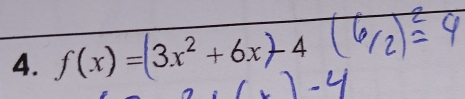 f(x) =[3x² + 6x, -4