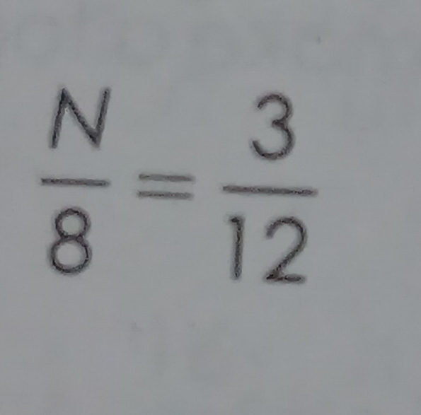  N/8 = 3/12 