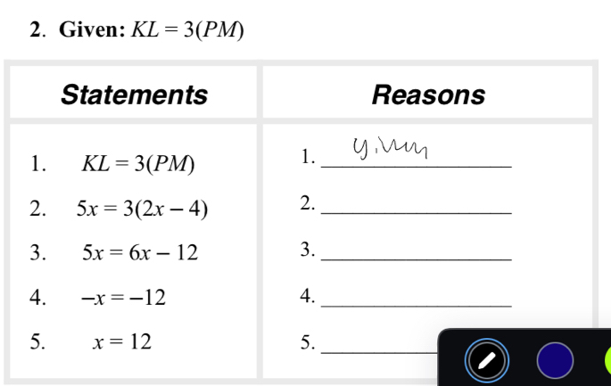 Given: KL=3(PM)