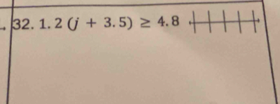 1.2(j+3.5)≥ 4.8