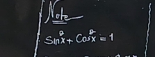 Nere
Sin^0x+Cos^2x=1