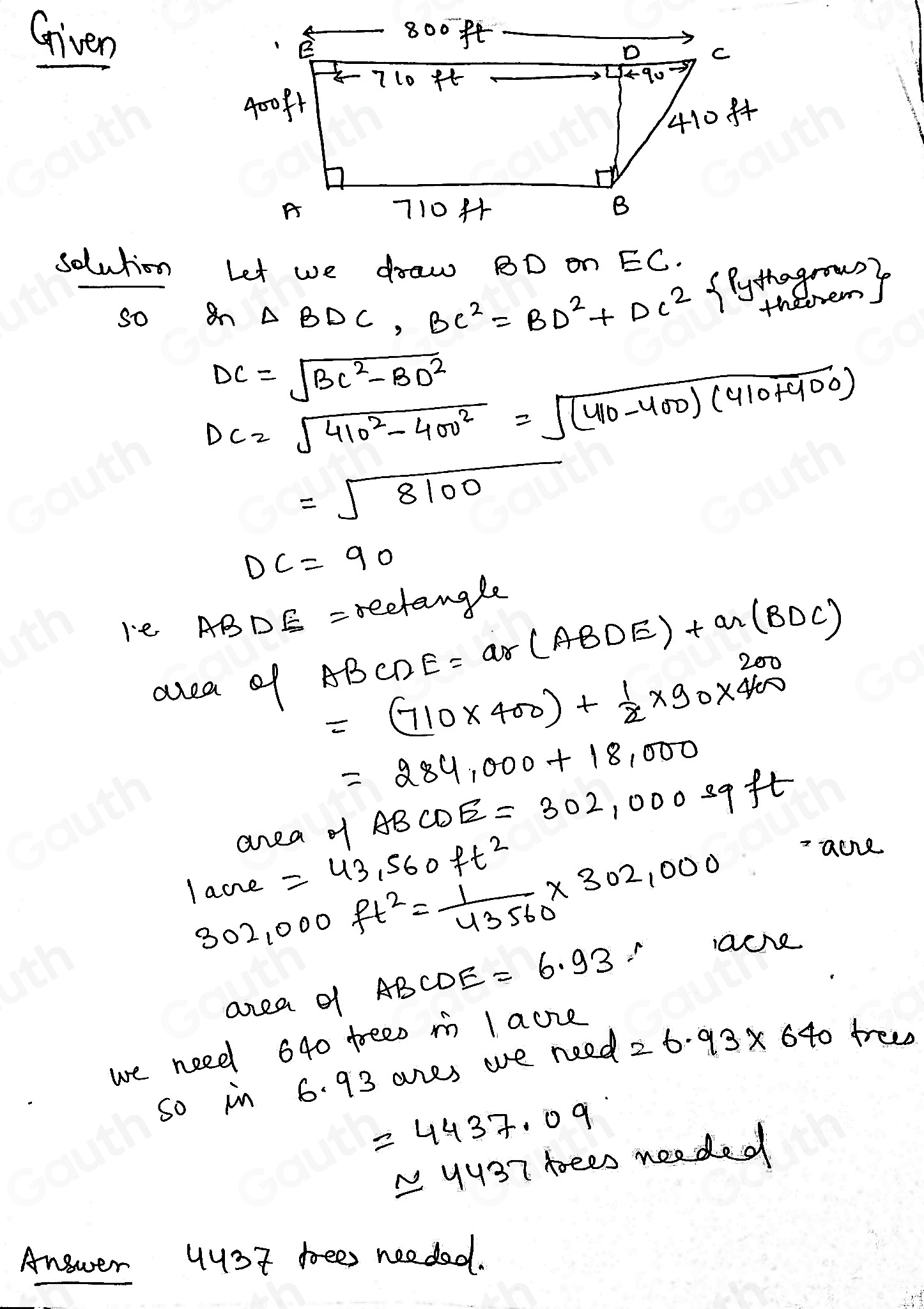 Solved: The manager of a new orchard wants to plant pear trees so that ...