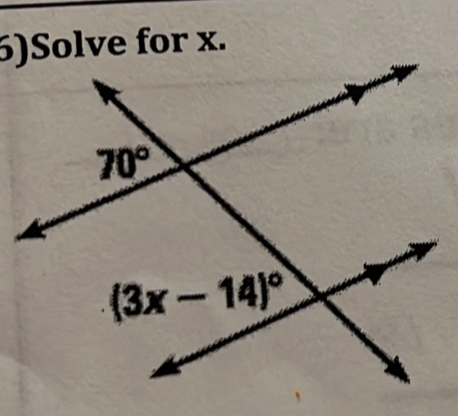 6)Solve for x.