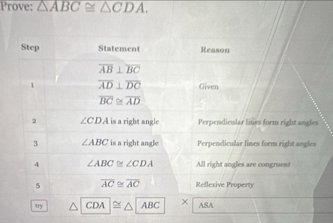 Prove: △ ABC≌ △ CDA.