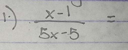  (x-1)/5x-5 =