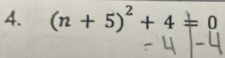 (n+5)^2+4=0