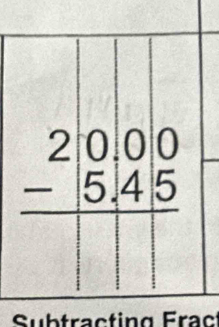 Subtracting Frac