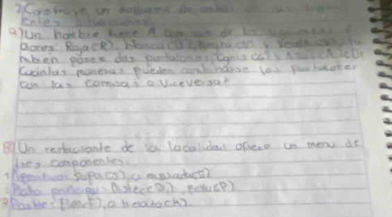 Coomage in dopang the hes us boa 
Rate, t sneg 
aun hombue twore A com at de to a an tes 
Aores' Rgace, bancal? Meyra an, Yeade cu u 
wben pasee das portalone Cghs cal A cA eDc 
Coinlat paneraa pueden combiharse los pun batoter 
can las comoas a veeversag 
B Un recacrante de ia localudan ofiece in men dt 
die, componentes, 
IAeeatuor supact) u ealadact? 
ato ponepu: D stece Dò Ba(P) 
3Pooket flat)a headach?.