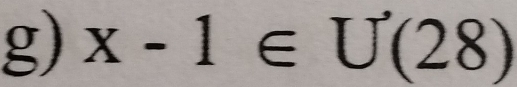 x-1∈ U(28)