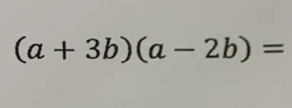 (a+3b)(a-2b)=