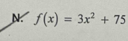 f(x)=3x^2+75