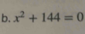 x^2+144=0