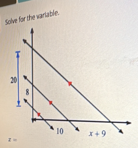 Solve for the variable.