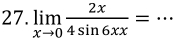 limlimits _xto 0 2x/4sin 6xx = _