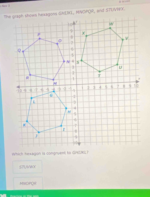 Nov 3 a ld com
STUVWX
MNOPQR
Practice in the ao